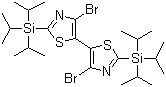 结构式 CAS# 1223559-98-5, 4,4'-二溴-2,2'-双(三异丙基硅烷基)-5,5'-联噻唑