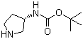 (S)-3-(Boc-amino)pyrrolidine molecular structure (CAS 122536-76-9)