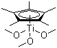 Trimethoxy(pentamethylcyclopentadienyl) titanium(IV) molecular structure (CAS 123927-75-3)