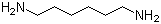 structure of CAS# 124-09-4, 1,6-Hexanediamine;1,6-Diaminohexane; Hexamethylenediamine