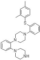 1-[2-[(2,4-Dimethylphenyl)thio]phenyl]-4-[2-(1-piperazinyl)phenyl]piperazine molecular structure (CAS 1240670-85-2)