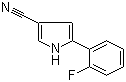 structure of CAS# 1240948-77-9, 5-(2-Fluorophenyl)-1H-pyrrole-3-carbonitrile