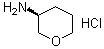 结构式 CAS# 1245724-46-2, (3S)-四氢-2H-吡喃-3-胺盐酸盐