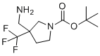 3-Aminomethyl-3-trifluoromethyl-pyrrolidine-1-carboxylic acid tert-butyl ester molecular structure (CAS 1260901-24-3)