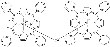 mu-Oxobis[5,10,15,20-tetraphenyl-21H,23H-porphinato(2-)-N21,N22,N23,N24]dimanganese molecular structure (CAS 12650-83-8)