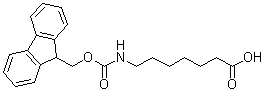 结构式 CAS# 127582-76-7, 7-[N-(芴甲氧羰基)氨基]庚酸