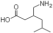 3-(Aminomethyl)-5-methylhexanoic acid molecular structure (CAS 128013-69-4)
