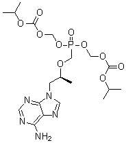 结构式 CAS# 1280130-08-6, (S)-替诺福韦二吡呋酯