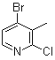 4-Bromo-2-chloro-3-methylpyridine molecular structure (CAS 128071-86-3)