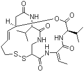 Romidepsin molecular structure (CAS 128517-07-7)