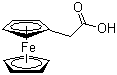 二茂铁乙酸分子结构 (CAS 1287-16-7)