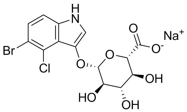 5-Bromo-4-chloro-3-indolyl-beta-D-glucuronide sodium salt molecular structure (CAS 129541-41-9)