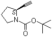 structure of CAS# 130495-08-8, (S)-tert-Butyl 2-ethynylpyrrolidine-1-carboxylate;(S)-N-tert-Butoxycarbonyl-2-ethynylpyrrolidine