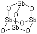 Diantimony trioxide molecular structure (CAS 1309-64-4)