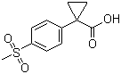 structure of CAS# 1314738-62-9, 1-[4-(Methylsulfonyl)phenyl]cyclopropanecarboxylic acid