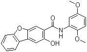 N-(2,5-Dimethoxyphenyl)-2-hydroxydibenzofuran-3-carboxamide molecular structure (CAS 132-62-7)