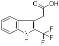 2-(Trifluoromethyl)-1H-indole-3-acetic acid molecular structure (CAS 132502-93-3)