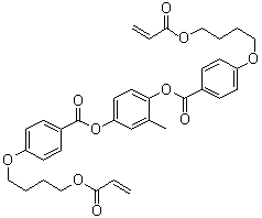 4-[4-[(1-Oxo-2-propenyl)oxy]butoxy]benzoic acid 2-methyl-1,4-phenylene ester molecular structure (CAS 132900-75-5)