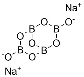 Sodium tetraborate molecular structure (CAS 1330-43-4)