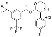 structure of CAS# 1333995-14-4, Aprepitant Impurity 5 HCl;(2S,3S)-2-((S)-1-(3,5-bis(trifluoromethyl)phenyl)ethoxy)-3-(4-fluorophenyl)morpholine hydrochloride
