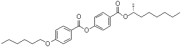 4-(Hexyloxy)benzoic acid 4-[[[(1R)-1-methylheptyl]oxy]carbonyl]phenyl ester molecular structure (CAS 133676-09-2)