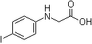 结构式 CAS# 13370-63-3, N-(4-碘苯基)甘氨酸