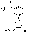 Nicotinamide ribose molecular structure (CAS 1341-23-7)