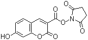7-Hydroxycoumarin-3-carboxylic acid N-succinimidyl ester molecular structure (CAS 134471-24-2)