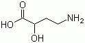 2-Hydroxy-4-amino butanoic acid molecular structure (CAS 13477-53-7)