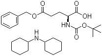 Boc-L-glutamic acid 5-benzyl ester (dicyclohexylammonium) salt molecular structure (CAS 13574-84-0)