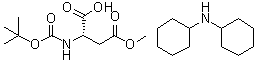 N-[(1,1-Dimethylethoxy)carbonyl]-L-aspartic acid 4-methyl ester compd. With N-cyclohexylcyclohexanamine molecular structure (CAS 135941-84-3)