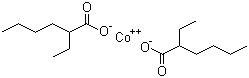 Cobalt bis(2-ethylhexanoate) molecular structure (CAS 136-52-7)