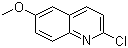 结构式 CAS# 13676-02-3, 2-氯-6-甲氧基喹啉