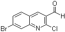 7-Bromo-2-chloro-3-quinolinecarboxaldehyde molecular structure (CAS 136812-31-2)