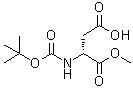 N-[(1,1-Dimethylethoxy)carbonyl]-D-aspartic acid 1-methyl ester molecular structure (CAS 137130-65-5)