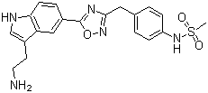 N-[4-[[5-[3-(2-Aminoethyl)-1H-indol-5-yl]-1,2,4-oxadiazol-3-yl]methyl]phenyl]-methanesulfonamide molecular structure (CAS 137403-12-4)