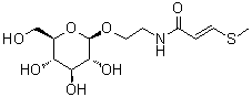 (2E)-N-[2-(beta-D-Glucopyranosyloxy)ethyl]-3-(methylthio)-2-propenamide molecular structure (CAS 138916-58-2)