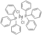 Bis(triphenylphosphine)palladium(II) chloride molecular structure (CAS 13965-03-2)