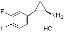 structure of CAS# 1402222-66-5, (1R,2S)-2-(3,4-Difluorophenyl)cyclopropanamine hydrochloride