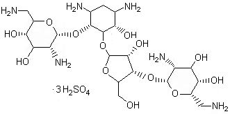 Neomycin sulfate molecular structure (CAS 1405-10-3)