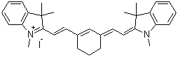 2-[2-[3-[(1,3-Dihydro-1,3,3-trimethyl-2H-indol-2-ylidene)ethylidene]-1-cyclohexen-1-yl]ethenyl]-1,3,3-trimethyl-3H-indolium iodide molecular structure (CAS 140648-15-3)