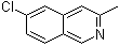 6-氯3-甲基异喹啉分子结构 (CAS 14123-76-3)