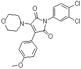 structure of CAS# 1417162-36-7, 1-(3,4-Dichlorophenyl)-3-(4-methoxyphenyl)-4-(4-morpholinyl)-1H-pyrrole-2,5-dione