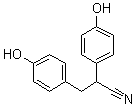 4-Hydroxy-alpha-(4-hydroxyphenyl)benzenepropanenitrile molecular structure (CAS 1428-67-7)