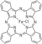Iron(III) phthalocyanine chloride molecular structure (CAS 14285-56-4)