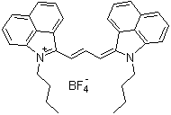 (E,E)-1-Butyl-2-[3-(1-butylbenz[cd]indol-2(1H)-ylidene)-1-propenyl]benz[cd]indolium tetrafluoroborate(1-) molecular structure (CAS 143185-79-9)