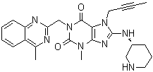 7-(2-Butyn-1-yl)-3,7-dihydro-3-methyl-1-[(4-methyl-2-quinazolinyl)methyl]-8-[(3R)-3-piperidinylamino]-1H-purine-2,6-dione molecular structure (CAS 1446263-38-2)
