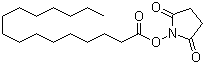 Palmitic acid N-hydroxysuccinimide ester molecular structure (CAS 14464-31-4)