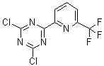structure of CAS# 1446507-40-9, 2,4-Dichloro-6-[6-(trifluoromethyl)-2-pyridinyl]-1,3,5-triazine;2,4-Dichloro-6-(6-trifluoromethyl-pyridin-2-yl)-1,3,5-triazine