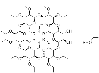 Hexakis(2,3,6-tri-O-ethyl)-alpha-cyclodextrin molecular structure (CAS 145454-97-3)